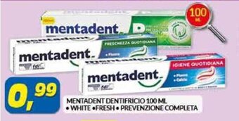 Risparmio Casa MENTADENT DENTIFRICIO 100 ML offerta