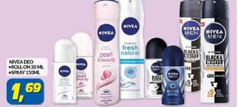 Risparmio Casa NIVEA DEO •ROLL-ON 50 ML ●SPRAY 150ML offerta