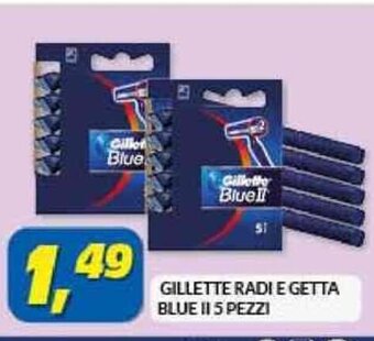 Risparmio Casa GILLETTE RADI E GETTA BLUE II 5 PEZZI offerta