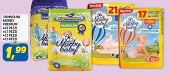 Risparmio Casa PANNOLINI MORBY PREMIUM 21 PEZZI offerta