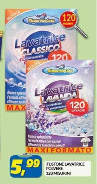 Risparmio Casa FUSTONE LAVATRICE POLVERE 120 MISURINI offerta
