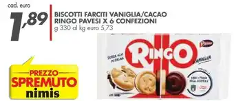 Italmark Pavesi Ringo Vaniglia 330 G(ml) offerta