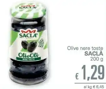 Unes Saclà Sacla Olive Nere Tostate offerta