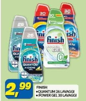 Risparmio Casa finish QUANTUM 26 LAVAGGI POWER GEL 30 LAVAGGI offerta