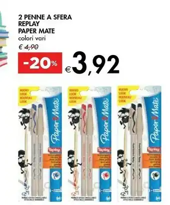 Bennet Papermate 2 Penne A Sfera Replay offerta