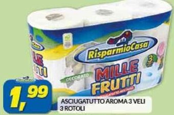 ASCIUGATUTTO AROMA 3 VELI 3 ROTOLI