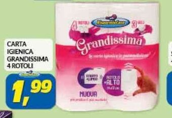 Risparmio Casa CARTA IGIENICA GRANDISSIMA 4 ROTOLI offerta