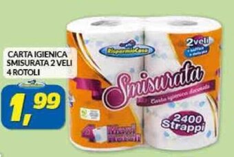 Risparmio Casa CARTA IGIENICA SMISURATA 2 VELI 4 ROTOLI offerta