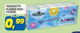 Risparmio Casa FAZZOLETTI FLOWER 4VELI 15 PEZZI offerta