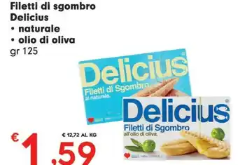 Despar Delicius - Filetti Di Sgombro Al Naturale offerta