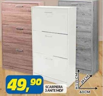 Risparmio Casa SCARPIERA 3 ANTE MDF offerta