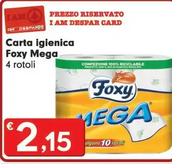 Despar Foxy Mega Carta Igienica offerta