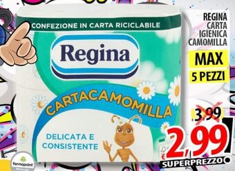Il Genio Supermercato REGINA CARTA IGIENICA CAMOMILLA offerta