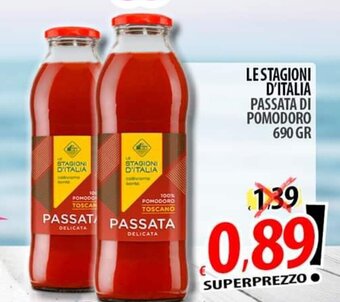 Il Genio Supermercato Le STAGIONI D'ITALIA PASSATA DI POMODORO 690 GR offerta