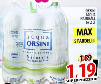 ORSINI ACQUA NATURALE 6x 2 LT