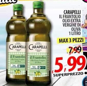 Il Genio Supermercato CARAPELLI IL FRANTOLIO OLIO EXTRA VERGINE DI OLIVA 1 LITRO offerta