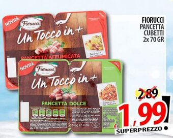 Il Genio Supermercato FIORUCCI PANCETTA CUBETTI 2x 70 GR offerta