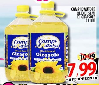 Il Genio Supermercato CAMPI D'AUTORE OLIO DI SEMI DI GIRASOLE 5 LITRI offerta