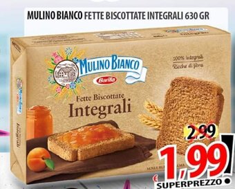 Il Genio Supermercato MULINO BIANCO FETTE BISCOTTATE INTEGRALI 630 GR offerta
