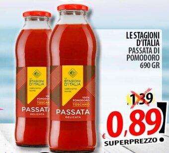 Il Genio Supermercato LE STAGIONI D'ITALIA PASSATA DI POMODORO 690 GR offerta