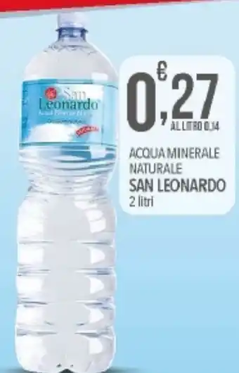 Iper Romagnolo ACQUA MINERALE NATURALE SAN LEONARDO 2 litri offerta
