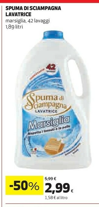 Coop Spuma di Sciampagna Lavatrice Marsiglia offerta