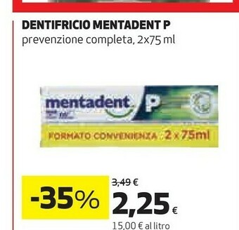 Coop Mentadent Dentifricio P offerta