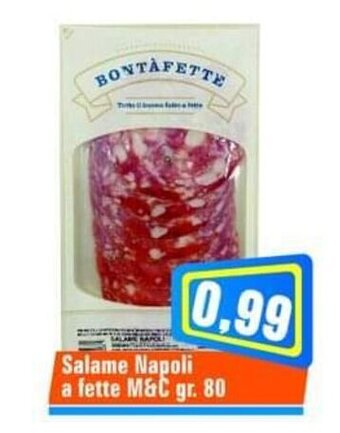 Punto Vigas Salame Napoli a fette M&C gr. 80 offerta