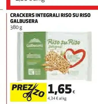 Coop Galbusera Cracker Integrali Con Riso Riso Su Riso offerta