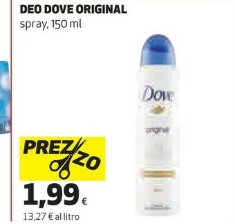 Coop Dove Deodorante Original Spray 150 Ml offerta