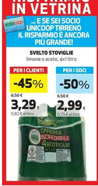 Coop Svelto Stoviglie Limone offerta
