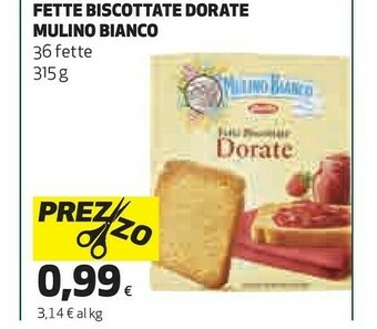 Coop Mulino Bianco Mulino Bianco - Le Dorate Fette Biscottate 315 g(ml) offerta