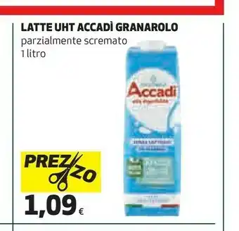 Coop Granarolo Granarolo - Latte Accadì Parzialmente Scremato 1000 g(ml) offerta