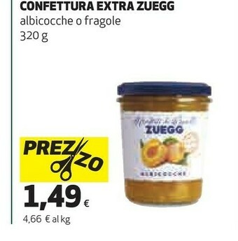 Coop Zuegg Zuegg - Fragole Confettura Extra 320 g(ml) offerta