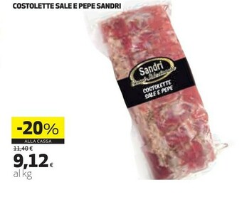 Coop Sandri Costolette Sale E Pepe offerta