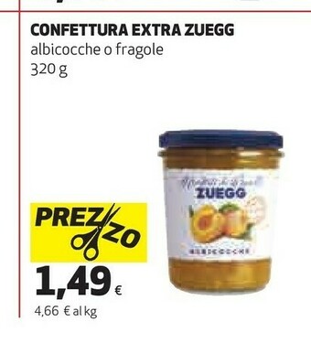 Coop Zuegg Confettura Di Albicocche 320 G(ml) offerta
