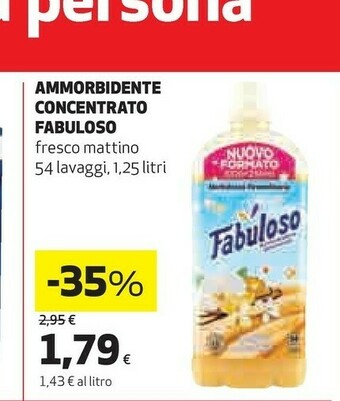 Coop Fabuloso Ammorbidente Concentrato Fresco Mattino offerta