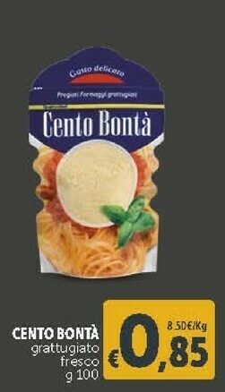Deco Supermercati Cento bontà Grattugiato Fresco 100g offerta