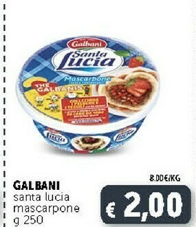 Deco Supermercati Galbani Mascarpone Santa Lucia 250 G(ml) offerta