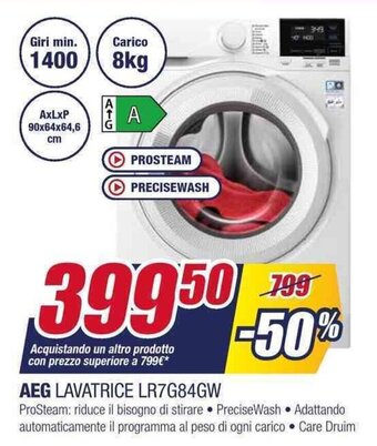 AEG LAVATRICE LR7G84GW