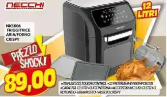 Risparmio Casa NK1006 FRIGGITRICE ARIA/FORNO CRISPY 12 LITRI offerta