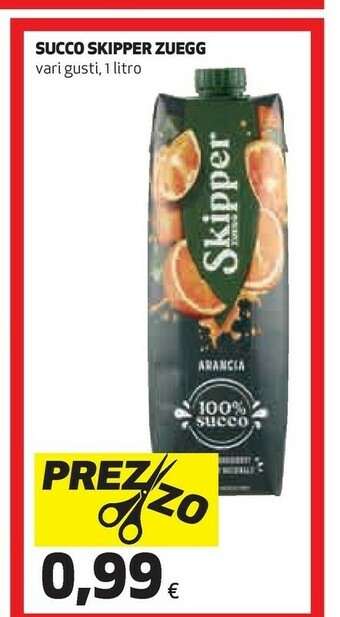 Coop Zuegg Skipper Ananas 100% Succo 1000 G(ml) offerta