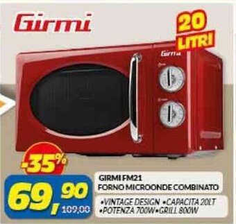 Risparmio Casa GIRMI FM21 FORNO MICROONDE COMBINATO offerta
