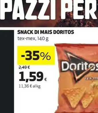 Coop Doritos Snack Di Mais Tex-Mex offerta