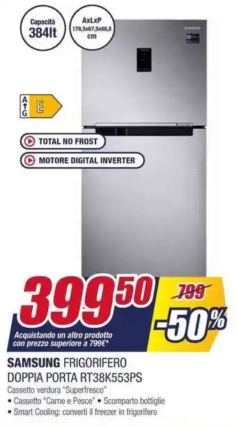 Trony SAMSUNG FRIGORIFERO DOPPIA PORTA RT38K553PS offerta