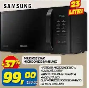 Risparmio Casa SAMSUNG MS23K3513AK MICROONDE 23 LITRI offerta