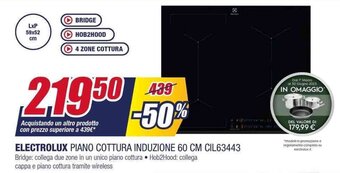 Trony ELECTROLUX PIANO COTTURA INDUZIONE 60 CM CIL63443 offerta