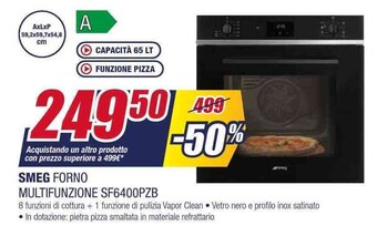 SMEG FORNO MULTIFUNZIONE SF6400PZB