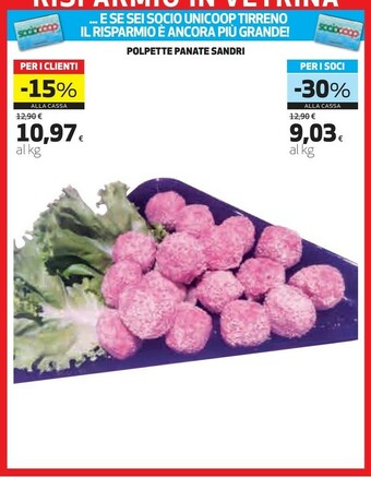 Coop Sandri Polpette Panate offerta
