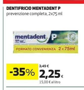 Coop Mentadent Dentifricio 150 Ml offerta